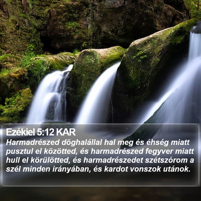 Ezékiel 5:12 KAR Bible Verse Image