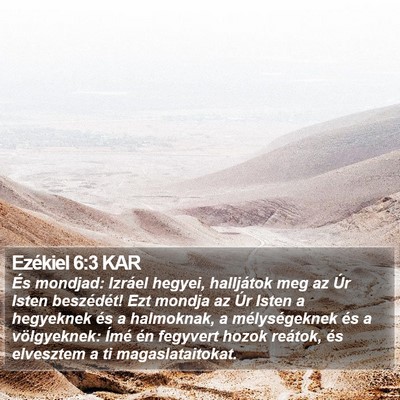 Ezékiel 6:3 KAR Bible Verse Image