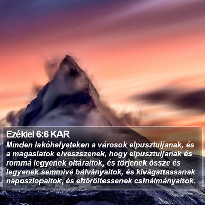 Ezékiel 6:6 KAR Bible Verse Image
