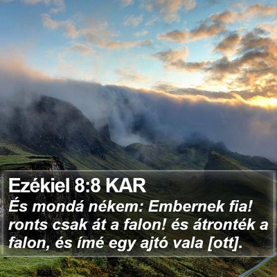Ezékiel 8:8 KAR Bible Verse Image