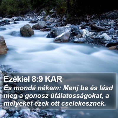 Ezékiel 8:9 KAR Bible Verse Image