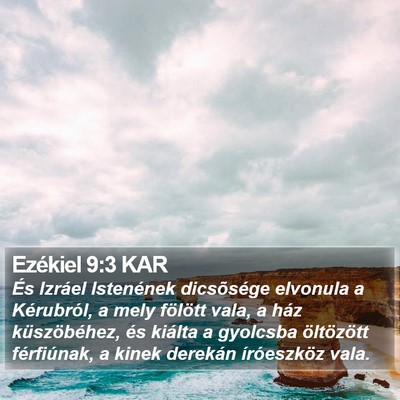 Ezékiel 9:3 KAR Bible Verse Image