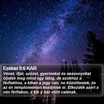 Ezékiel 9:6 KAR Bible Verse Image