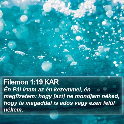 Filemon 1:19 KAR Bible Verse Image