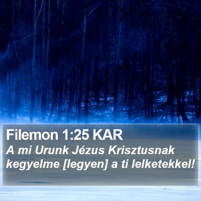 Filemon 1:25 KAR Bible Verse Image
