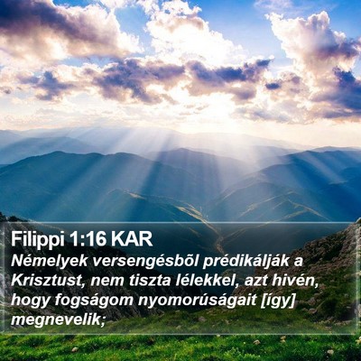 Filippi 1:16 KAR Bible Verse Image