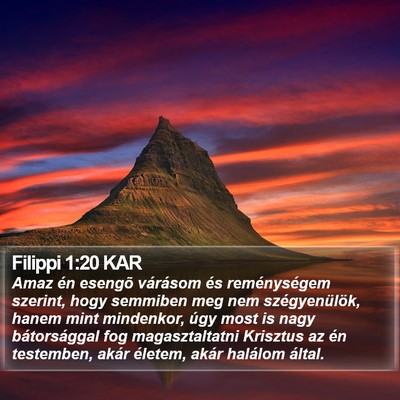 Filippi 1:20 KAR Bible Verse Image