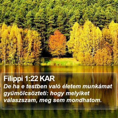 Filippi 1:22 KAR Bible Verse Image