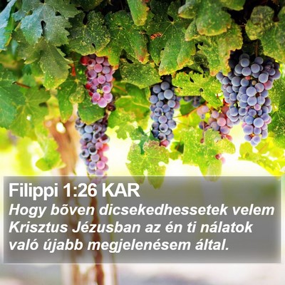 Filippi 1:26 KAR Bible Verse Image