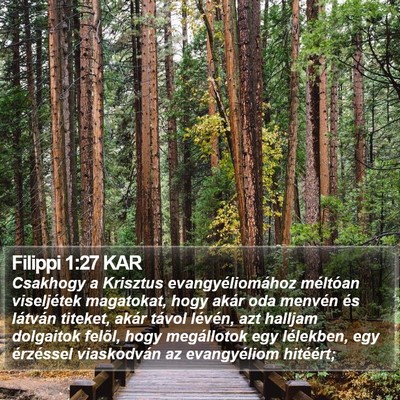 Filippi 1:27 KAR Bible Verse Image