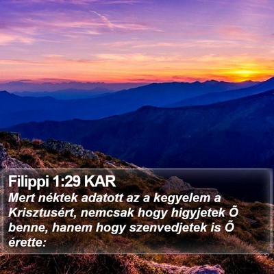 Filippi 1:29 KAR Bible Verse Image