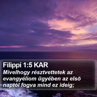 Filippi 1:5 KAR Bible Verse Image