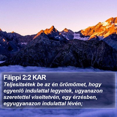 Filippi 2:2 KAR Bible Verse Image