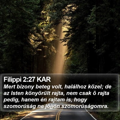 Filippi 2:27 KAR Bible Verse Image