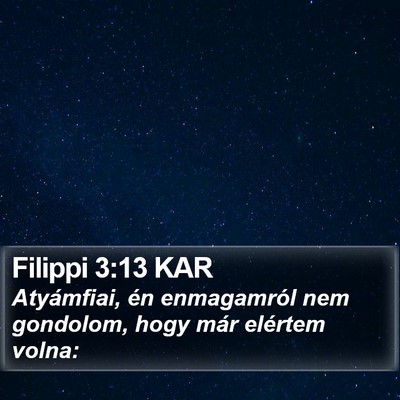 Filippi 3:13 KAR Bible Verse Image
