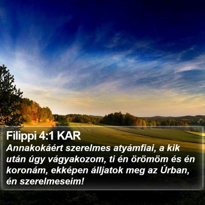 Filippi 4:1 KAR Bible Verse Image