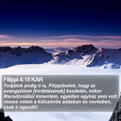 Filippi 4:15 KAR Bible Verse Image