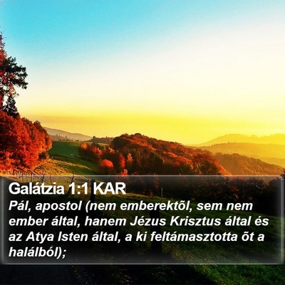Galátzia 1:1 KAR Bible Verse Image
