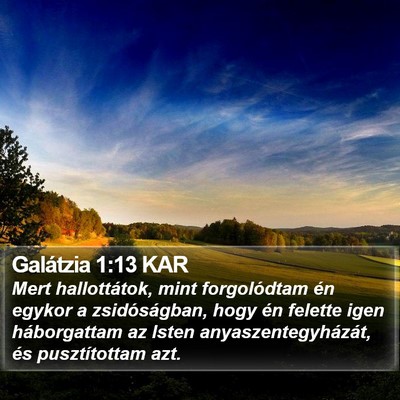 Galátzia 1:13 KAR Bible Verse Image