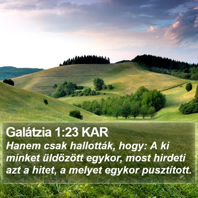 Galátzia 1:23 KAR Bible Verse Image
