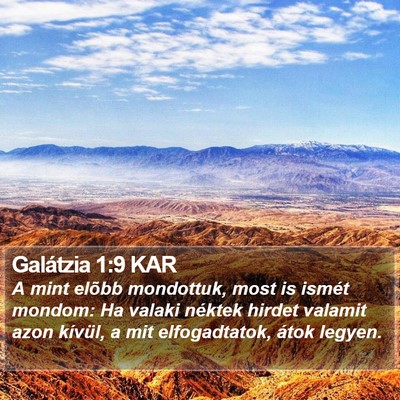Galátzia 1:9 KAR Bible Verse Image