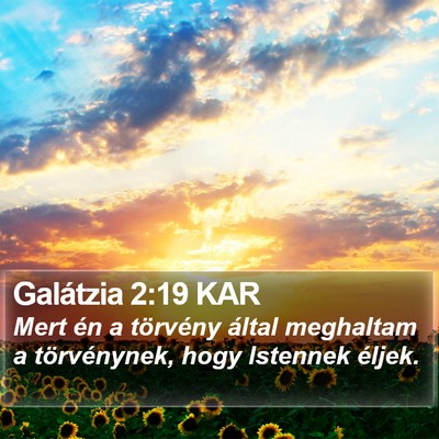 Galátzia 2:19 KAR Bible Verse Image