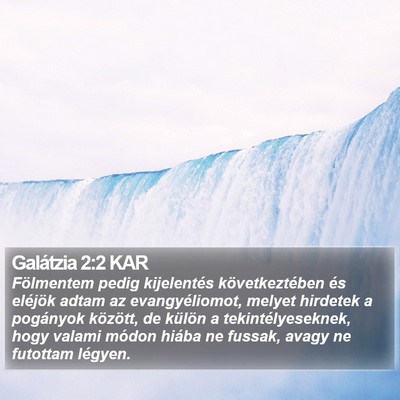 Galátzia 2:2 KAR Bible Verse Image