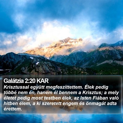 Galátzia 2:20 KAR Bible Verse Image