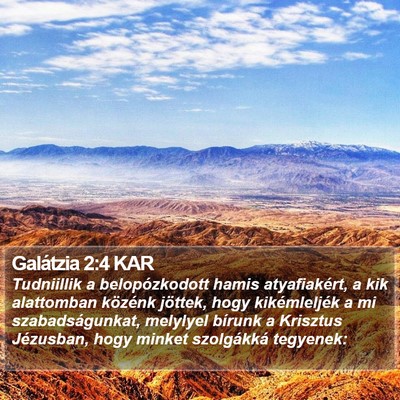 Galátzia 2:4 KAR Bible Verse Image