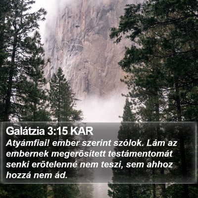 Galátzia 3:15 KAR Bible Verse Image