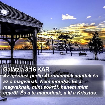 Galátzia 3:16 KAR Bible Verse Image