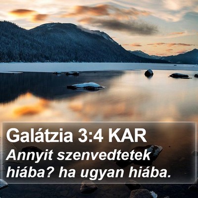 Galátzia 3:4 KAR Bible Verse Image