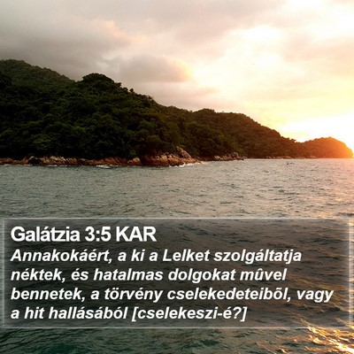 Galátzia 3:5 KAR Bible Verse Image