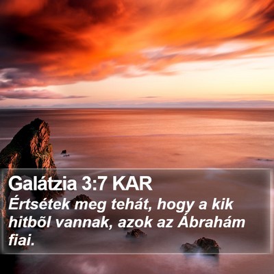 Galátzia 3:7 KAR Bible Verse Image