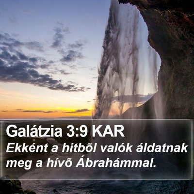 Galátzia 3:9 KAR Bible Verse Image