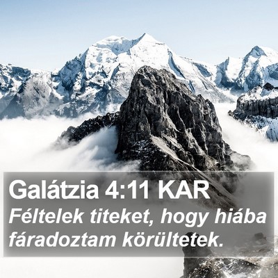Galátzia 4:11 KAR Bible Verse Image