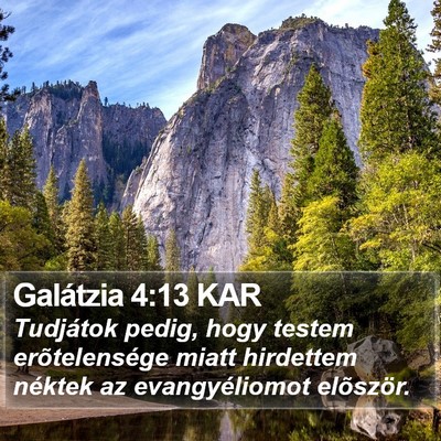 Galátzia 4:13 KAR Bible Verse Image