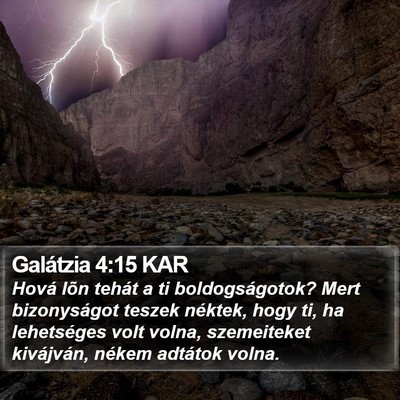 Galátzia 4:15 KAR Bible Verse Image