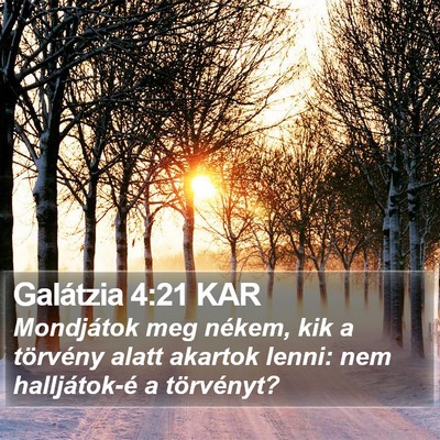 Galátzia 4:21 KAR Bible Verse Image