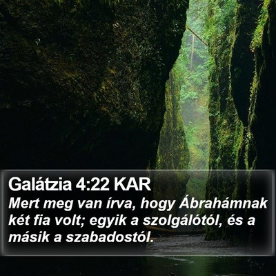 Galátzia 4:22 KAR Bible Verse Image