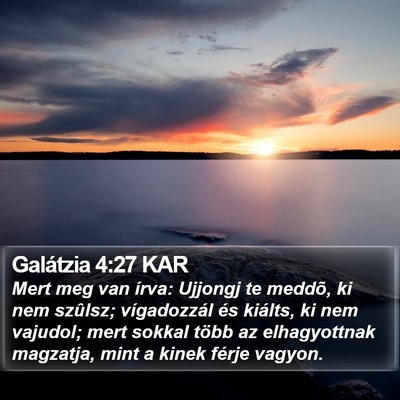Galátzia 4:27 KAR Bible Verse Image