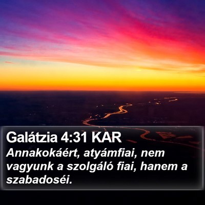 Galátzia 4:31 KAR Bible Verse Image