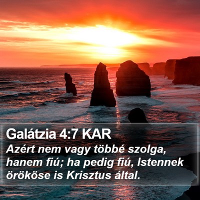 Galátzia 4:7 KAR Bible Verse Image