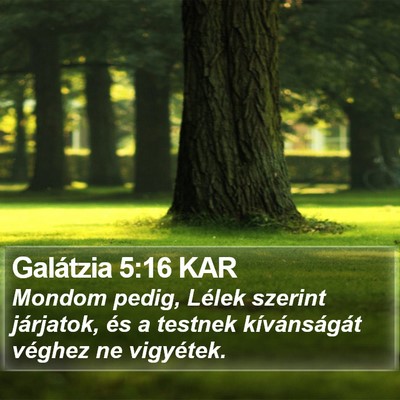 Galátzia 5:16 KAR Bible Verse Image