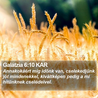 Galátzia 6:10 KAR Bible Verse Image