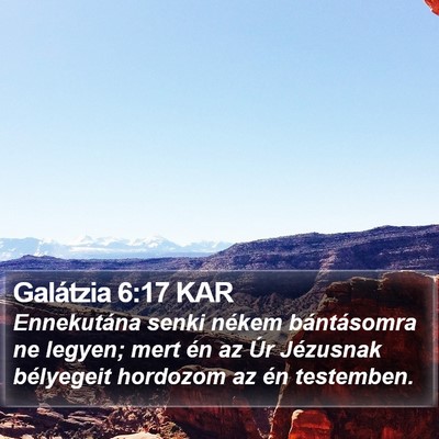 Galátzia 6:17 KAR Bible Verse Image