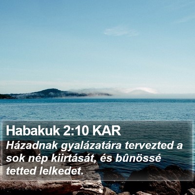 Habakuk 2:10 KAR Bible Verse Image