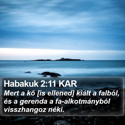 Habakuk 2:11 KAR Bible Verse Image