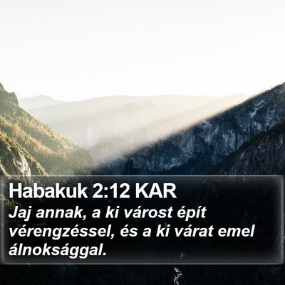Habakuk 2:12 KAR Bible Verse Image