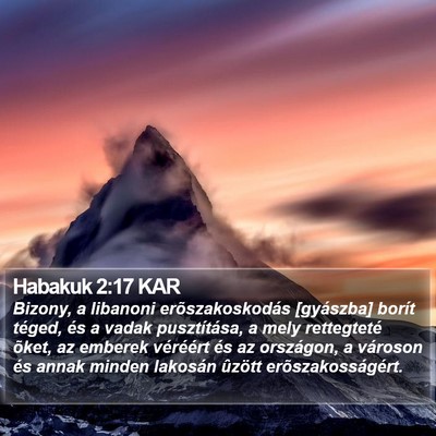 Habakuk 2:17 KAR Bible Verse Image